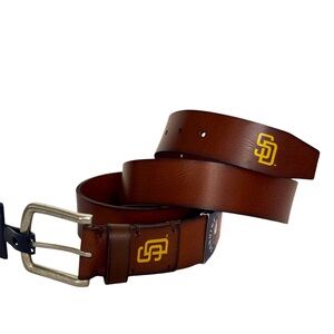 MLB Genuine Merch “San Diego Padres” Team Men’s Leather Belt, Cognac XL NWT